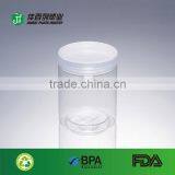 Food Grade Peanut Butter Clear Plastic Jar PET Material Transparent Cookie Jar Wholesale Round Shape Takeaway Food Container thumbnail-1