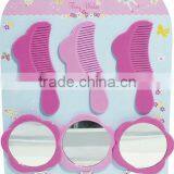 3 pcs baby hair comb and 3 pcs mirror set