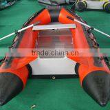 2.4m Red PVC Aluminium Floor Inflatable Rowing Boat thumbnail-1