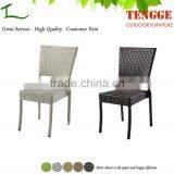 All Weather Stackable Outdoor Wicker Armless Dining Chair thumbnail-1
