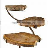 New Arrivals Country Design Three Tiers Wooden Rustic Candle Holders thumbnail-1