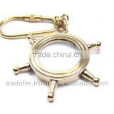 Nautical Brass Wheel Key Chain Marine Key Chain thumbnail-1