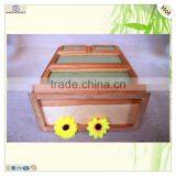Cabinet Shape Weaved Decoration Drawers Wood Jewelry Box thumbnail-4