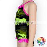 2017 Fashionable Camouflage Print Ruffle Decorated Baby Girls Bikini Swimsuit thumbnail-1