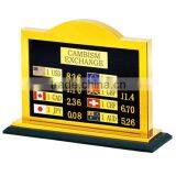 Hotel Foreign Currency Exchange Table Sign Stand/ Stainless Steel Frame Display Sign/ Table Top Sign Holder With Metal Base P-55 thumbnail-1