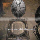 Black Bitumen Coated Iron Casting Manhole Cover D400 thumbnail-1