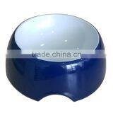 8.9" Custom Blue Color Ceramic Dog Bowl thumbnail-1