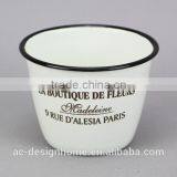ROUND ENAMEL IRON STORAGE CANISTER thumbnail-1