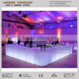 Warm White Led Lighting Hotel Mobile Bar With Bar Shelf Inside for Event