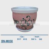 Vietnamese Ceramic Sandblasting Mini Flower Pot BN-M058 thumbnail-1