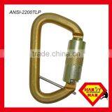 ANSI-2448TL Galvanized Steel Classic D Type Twist Lock ANSI Carabiner thumbnail-6