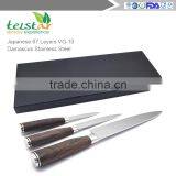 Japanese VG-10 Core and 67 Layer Damascus Steel Professional Kitchen Knife 3-Piece thumbnail-6