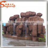 Factory Design Large Outdoor Artificial Fiberglass Decoration Waterfall Rocks for Gardens thumbnail-3