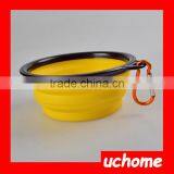 UCHOME Pet Dog Water Food Feeding Bowl Travel Folding Retractable Silicon Dog Bowel thumbnail-1