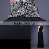 New Summer Formal Evening Elegant Sexy Long Slim Women Black Halter Dress thumbnail-4
