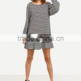 Women Long Sleeve Striped Casual Beach Dress Latest Design Model Photos Without Dress thumbnail-3