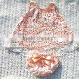 Wholesale Baby Girls Lace Cotton 2pcs Set Fashion Lace Set for Infant Girls thumbnail-4