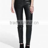 Ladies Black Faux Leather Leggings Slim Fit High-waist Leather Trousers thumbnail-1