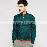 Latest Shirt Designs For Men 100% Cotton Teal Men's Dress Shirt