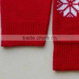 Red Jacquard Pattern Acrylic Women Knitted Christmas Sweater thumbnail-6