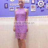 Zm50307b 2017 Europe Hot Sell Lady Clothes Slim Sleeveless Women Sexy Lace Dress thumbnail-4