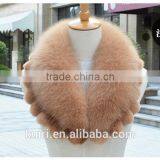 2016 Real Fox Fur Collar Women 100% Natural Scarf Winter Warm Scarves With Rex Rabbit Fur Trim thumbnail-5