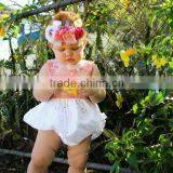 Kids Floral Prints Leotard Soft Textile Baby Romper Boutique Girl Bubble Romper Wholesale thumbnail-5