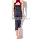Red Woman Jogging Shirts Body Building Sport Wear Aerobics Pant Suit thumbnail-2