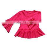 2016 Baby Names Factory Wholesale Ruffle Cotton Clothes Baby Shirts Ruffle Fall Boutique Clothes thumbnail-4