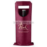 Single Bottle Wine Tote Bag - Features Simplistic Sleeve-like Design With a Large Front Die-cut Window. thumbnail-3