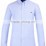 2017 New Blue Oxford Men's Long Sleeve Casual Shirt Wholesale thumbnail-2