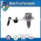 SEMS DIN 6901 SCREW WITH FLAT WASHER ASSBMBLIES SLOT INDENT HEX HEAD SHARP POINT TAPPING SCREW thumbnail-5