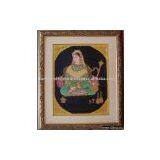 Traditional Lady in Palace Enjoying Jam, Paper Painting thumbnail-1