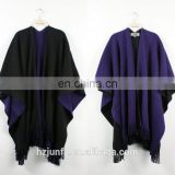 ladies 'hottest knitted double sided winter shawl for fashion lady