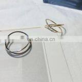 Korean Minimalist Cross Hollow Alloy Ring Above Knuckle Ring thumbnail-4