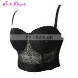 NO MOQ Women Black Floral Lace Harness Teenage Latest Fashion Sexy Cheap Bra thumbnail-5