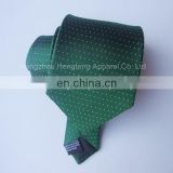 100% Silk Tie green Color with Dotted Design