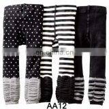 Toddler Boys Girls Knit Footless Ankle Tight Leggings Pants Tights Printed Polkar Dot Skull Trousers 4 Size 3 Pairs/pack thumbnail-5