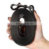 High Quality Dog Leash Water Resistant Heavy Full Grain Leather Lead Training Leahses thumbnail-2