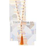China Latest Beaded Tassel Necklace, Long Pendant Necklaces for Girls thumbnail-3