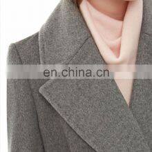 Europe Fashion Cashmere Long Coats Woman Wear Wool Blend Coat Wholesale Coat With Belt thumbnail-4