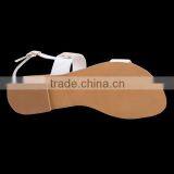 Party Wear Fancy Stylish Flat Buckled up Sandals for Girls With Shiny Upper Material thumbnail-6