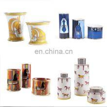 Retro Luxury Zebra Painting Brown Pottery Horse Ceramic Jar For Home Decor Accessories thumbnail-5