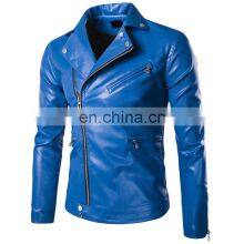 New Men Dropshipping High-grade Leather Jacket Long Sleeves Casual Top Fashion Leather Jacket Male Clothing thumbnail-1