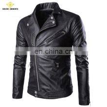 New Men Dropshipping High-grade Leather Jacket Long Sleeves Casual Top Fashion Leather Jacket Male Clothing thumbnail-3
