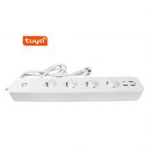 WIFI Smart Power Strip, Extension Cord With USB C PD Charge Port 16A Works With Alexa Google Home EU Standard Remote Control thumbnail-4