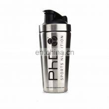 2021 Wholesale New Sport Protien Insulated Leakproof Metal Fitness Stainless Steel Custom Logo Mixer Protein Gym Shaker Bottle thumbnail-1