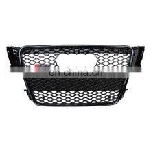 RS5 Front Bumper Grille for Audi A5 S5 B8 Chrome Silver Black High Quality Center Honeycomb Mesh Grill 2008-2012 thumbnail-1