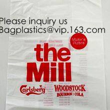 Supermarket Bio-Degradable Compostable T Shirt Bags Thank You Tote Perfect For Business. Best Bulk, Heavy Duty thumbnail-1