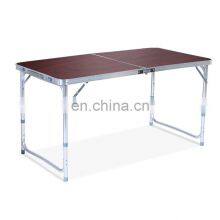 4ft Portable Foldable Table Camping Stabilization Enhanced Double Pole Supporting Folding Aluminum Dining Tables
